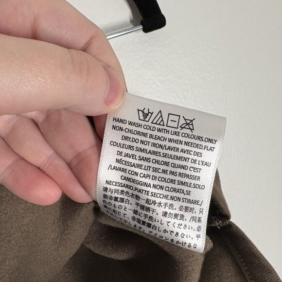 Fear Of God Essentials Women S Brown Wood Fleece Logo 80s High Rise Sweat Shorts - Picture 11 of 11